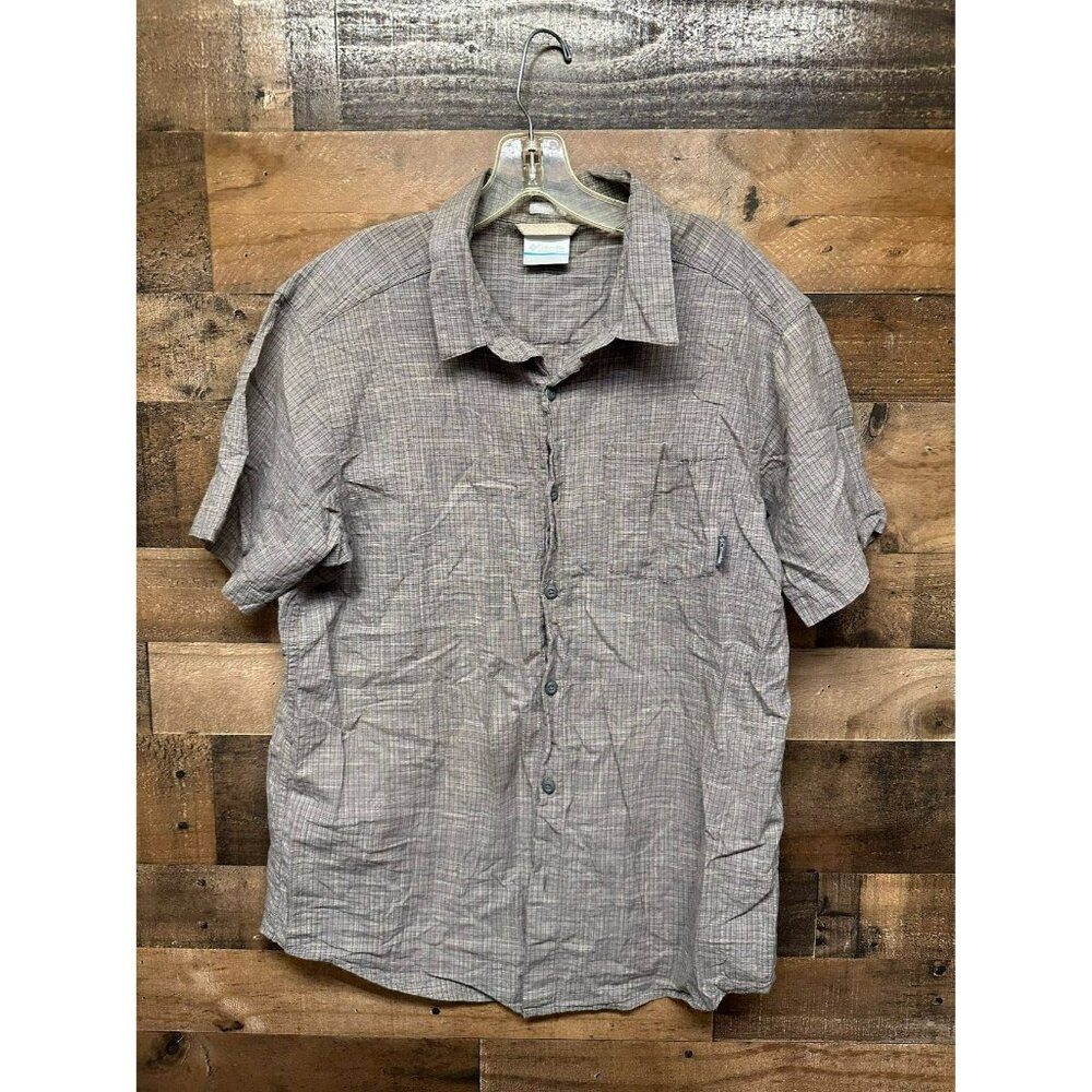 Columbia Regular Fit Men's Short Sleeve Button Up Size‎ Large